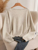 Bow-knot Front V-neck Knit Cardigan (3)