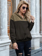 Pocketed Block Quarter Zip Hoodie (15)