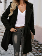 Pocketed Long Sleeve Hooded Teddy Coat (8)