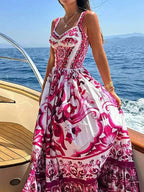 Smocked Printed Wide Strap Dress (12)