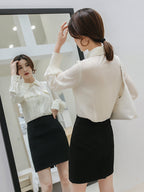 One-step Skirt Bag Hip Short Suit Work photo 2