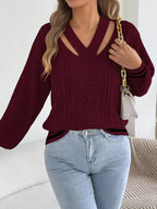 Cutout Cable Knit Sweater (23)
