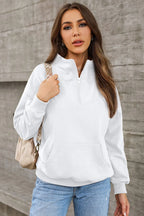 Quarter Zip Dropped Shoulder Sweatshirt (4)