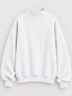 Oversized Mock Neck Long Sleeve Sweatshirt (39)