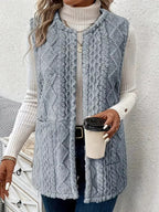 Sherpa Open Front Vest Coat (15)