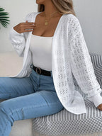 Open-front Crochet Knit Cardigan (3)