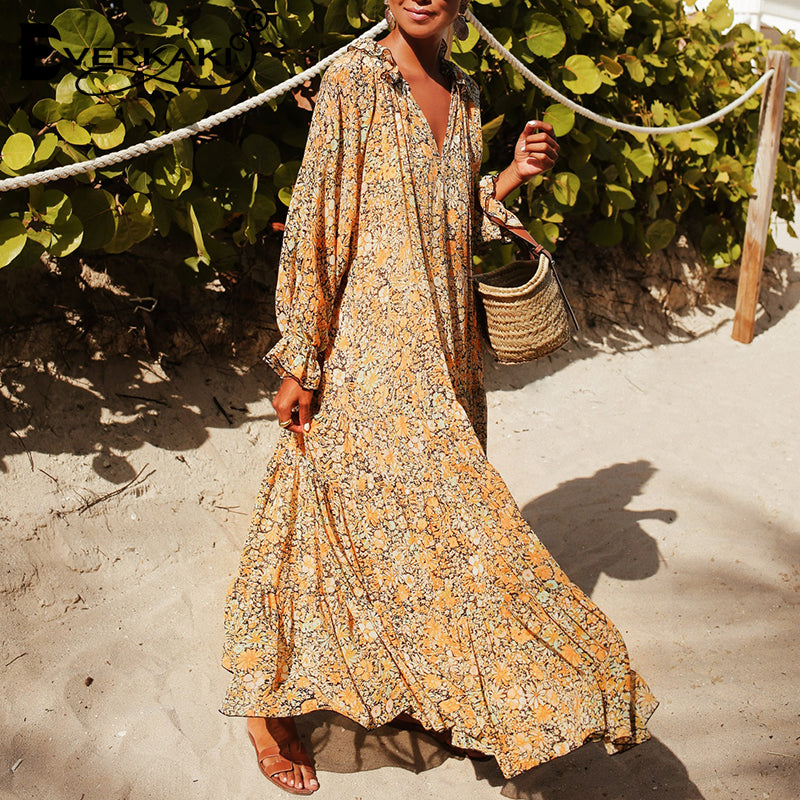 V-neck Print Dress photo 3