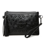 Leather Messenger Fringed Bag photo 2