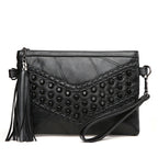 Leather Messenger Fringed Bag photo 3