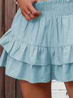 Ruffle Layered High Waist Casual Skort (27)