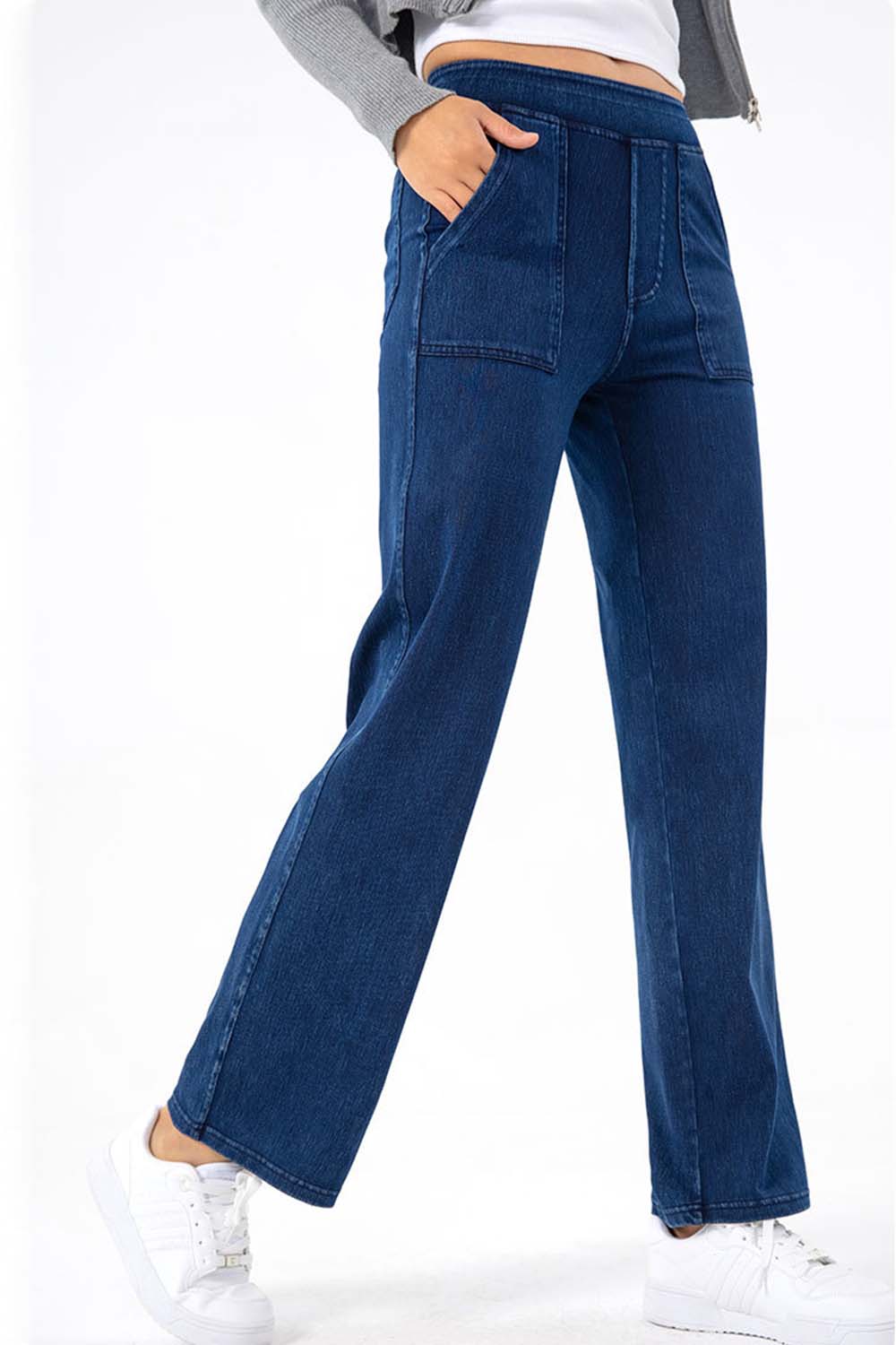 Pocketed Long Jeans (6)