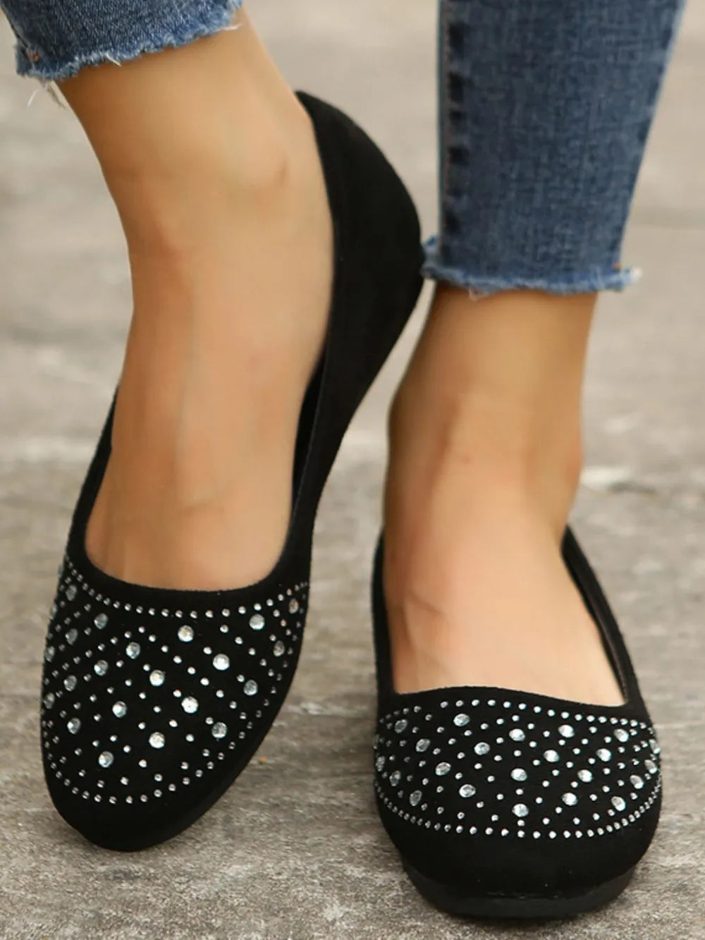Rhinestone Flat Slip-ons (2)