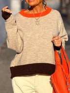 Contrast Trim Crew Neck Sweater (8)