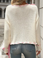 Dropped Shoulder Long Sleeve Sweater (2)