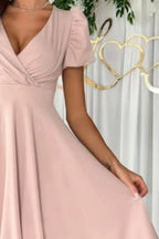 Surplice Puff Sleeve Midi Dress (12)