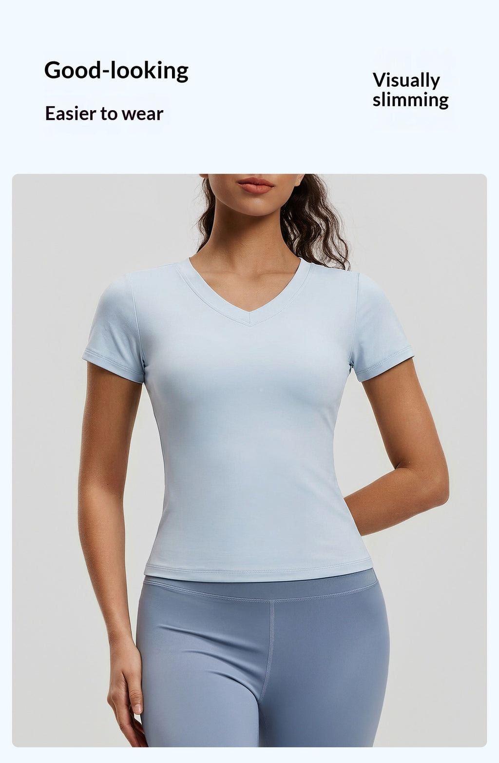 V-neck Short Sleeve Slim-fit Shirt photo 3