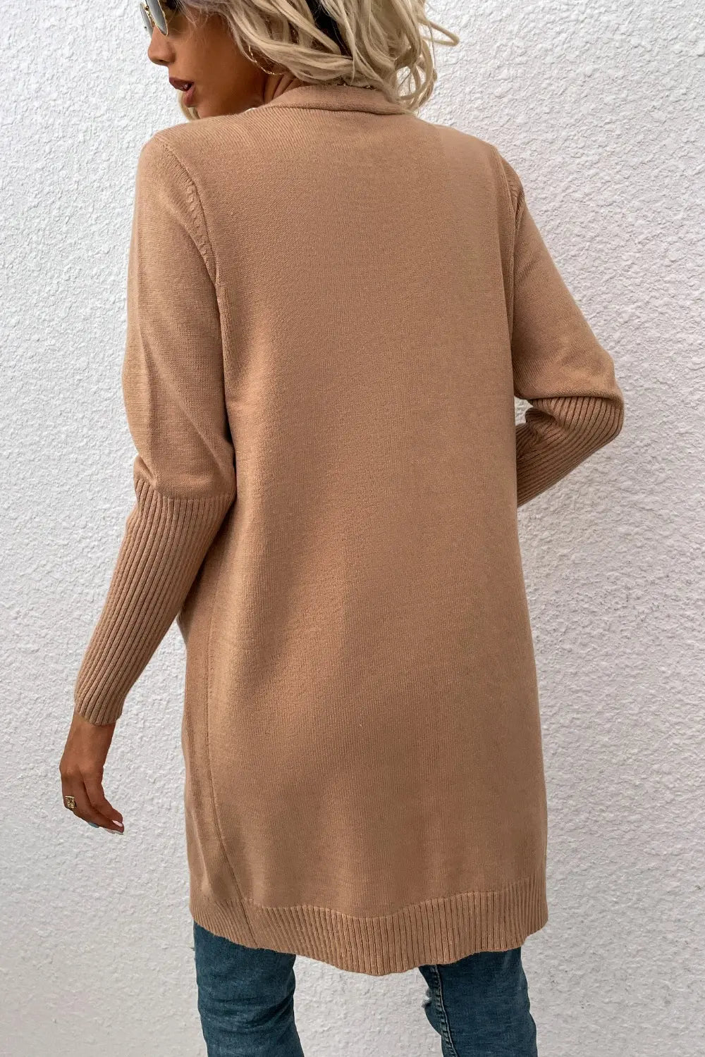 Open Front Long Sleeve Cardigan Pockets (12)