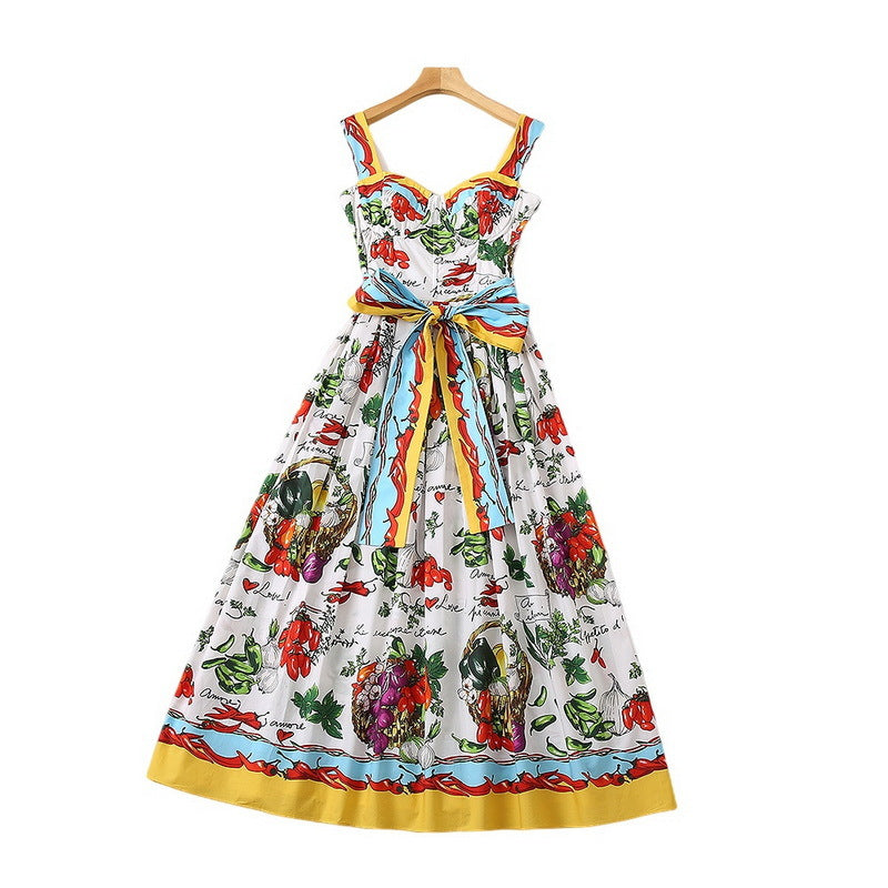 Keel Body Shaping Fruit Vegetable Sling Dress photo 3