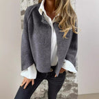 Batwing Cropped Loose Coat photo 5