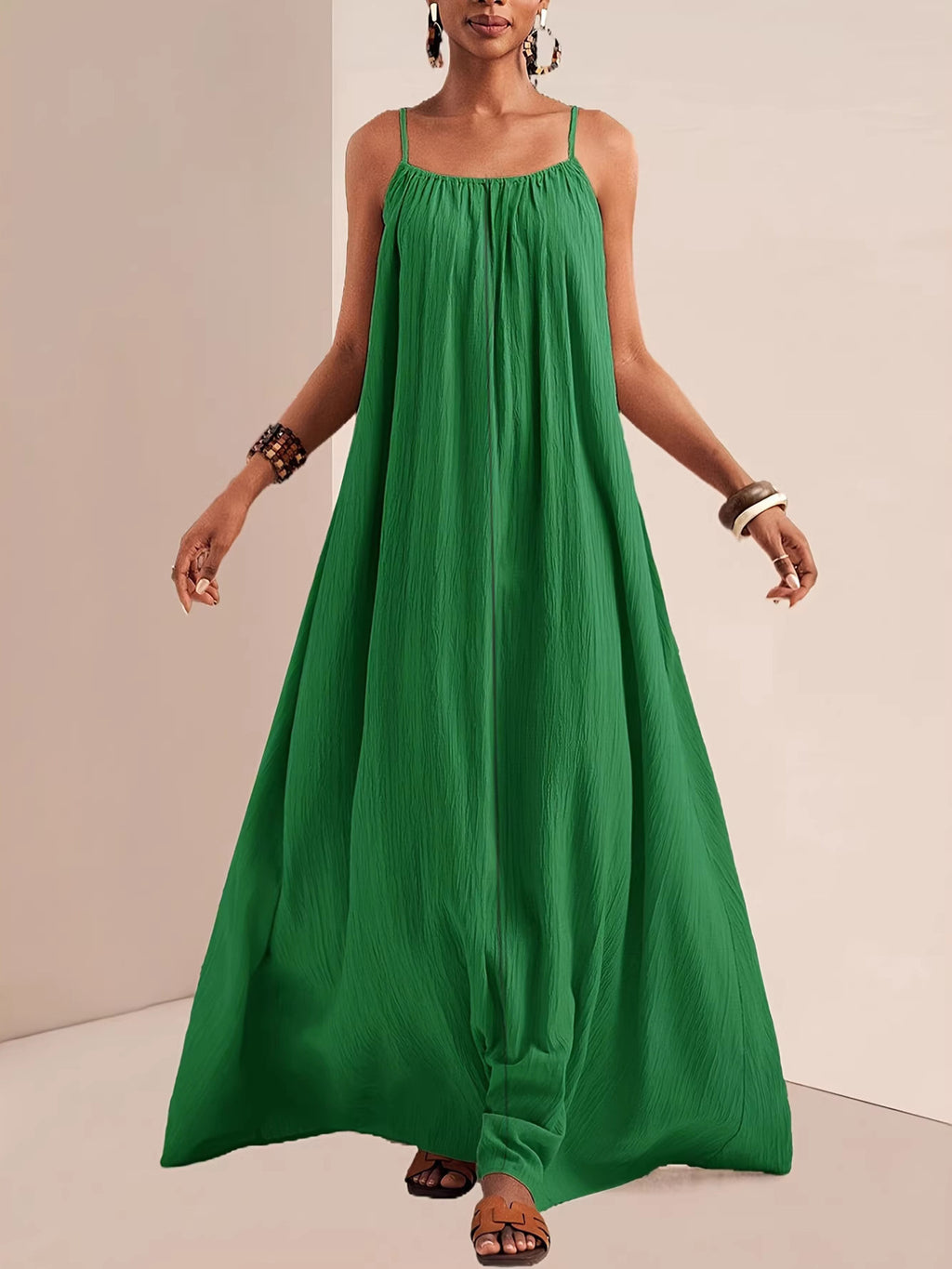 Spaghetti Strap Flowy Maxi Dress (20)