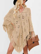 Fringe Openwork Knit Cover Up (14)