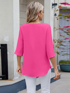 Round Neck Half Sleeve Blouse (7)