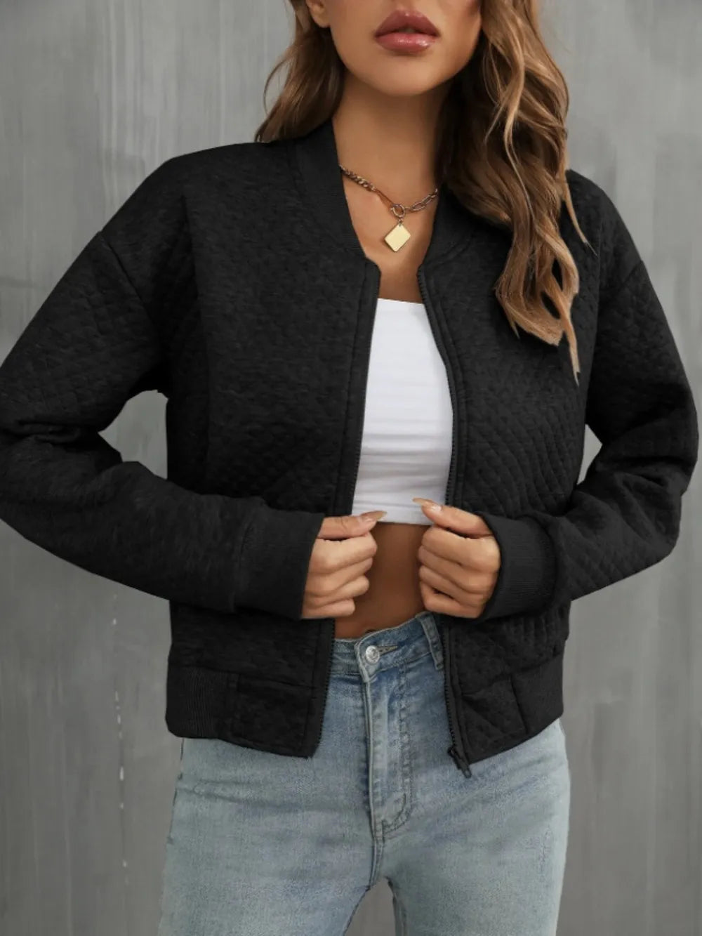Zip Up Long Sleeve Jacket (5)