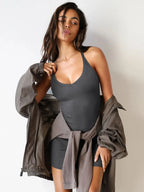 Scoop Neck Wide Strap Mini Dress (22)