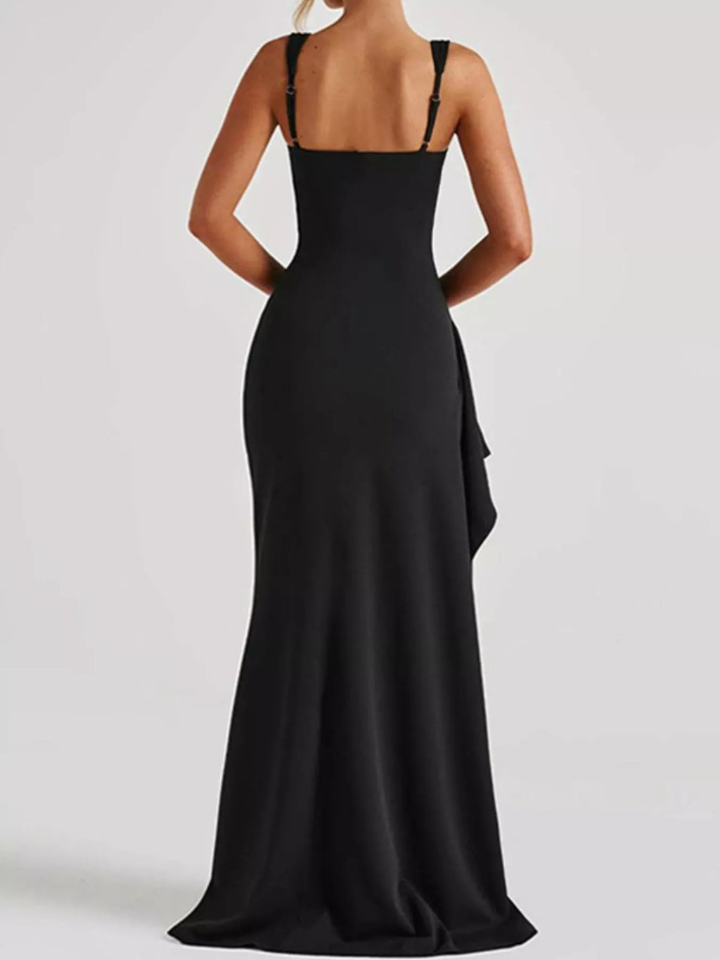 Slit Square Neck Maxi Dress (4)