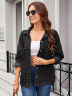 Vintage Wash Button-down Denim Jacket (4)