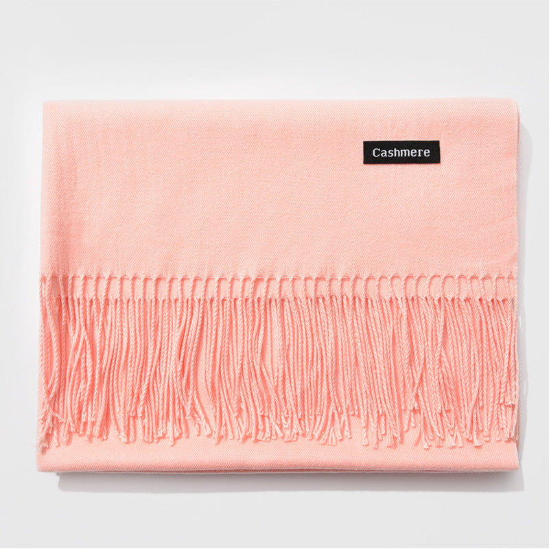 Cashmere Scarf Solid Color variant CJNSFSWJ00048-Blood teeth