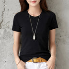 White T-shirt variant CJNSSYWY00795-black-XXL|CJNSSYWY00795-black-M|CJNSSYWY00795-black-XXXL|CJNSSYWY00795-black-XL|CJNSSYWY00795-black-L|CJNSSYWY00795-black-S