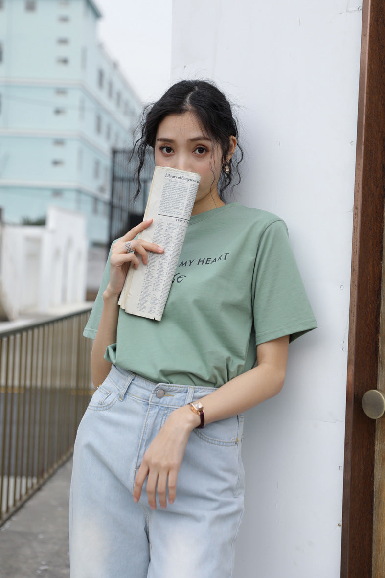 Letter Printed T-shirt White photo 30