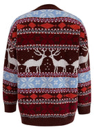 Geometric Round Neck Dropped Shoulder Sweater (10)