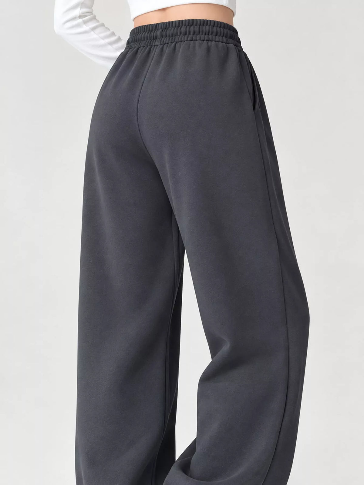 Full Size Drawstring Loose Fit Wide-leg Sweatpants Plus (8)