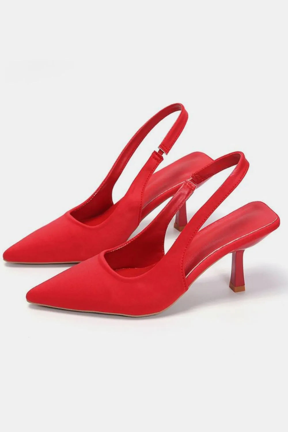 Pu Leather Point Toe Pumps (2)