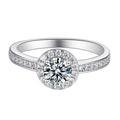 Round Bag 0.5 Carat 925 Sterling Silver Moissanite Ring variant CJLX123045401AZ|CJLX123045402BY|CJLX123045403CX|CJLX123045404DW|CJLX123045405EV|CJLX123045406FU|CJLX123045407GT|CJLX123045408HS|CJLX123045409IR|CJLX123045410JQ|CJLX123045411KP|CJLX123045412LO