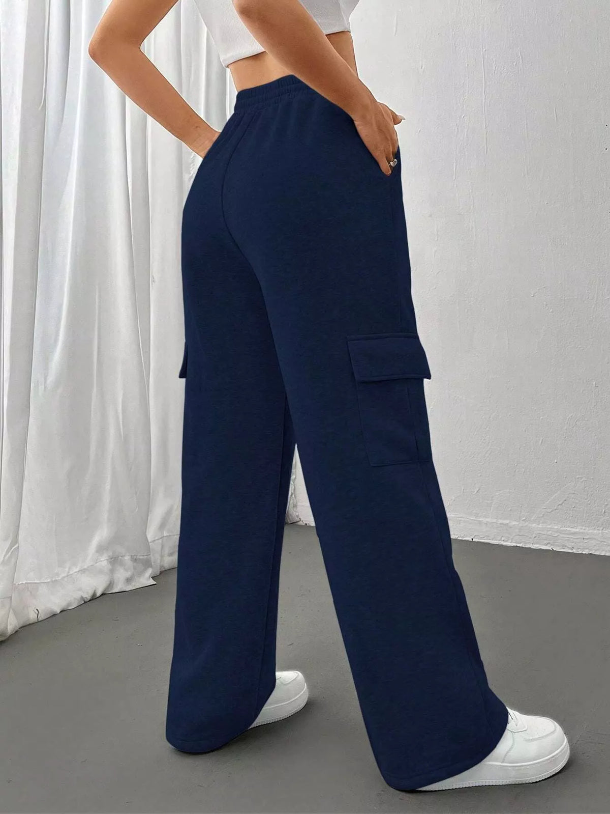Relaxed Fit Pants Drawstring Waist (11)
