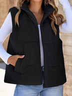 Corduroy Zip Up Vest Coat (2)