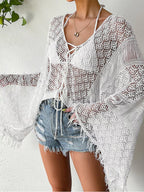 Crochet Knit Tie Front Cover-up (9)
