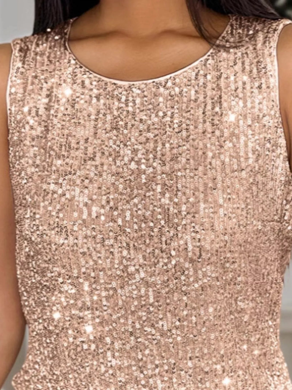 Sequin Round Neck Tank Top (6)
