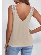 Lace Trim V-neck Tank Top (5)