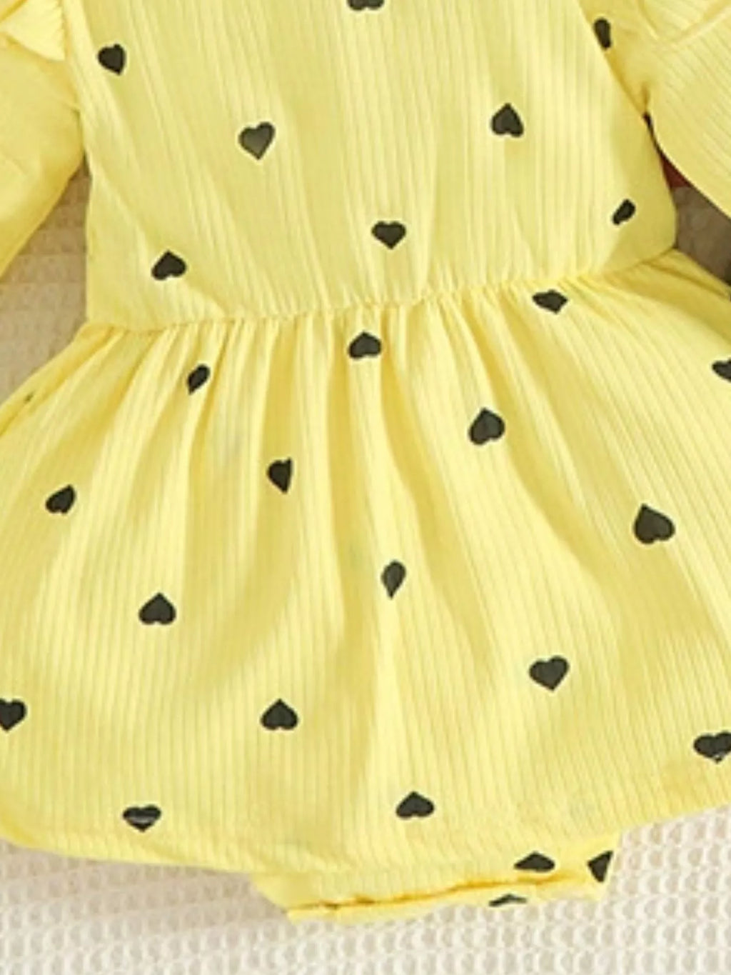 Children's Heart Print Dress Headband Set (4)