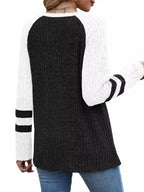 Ribbed Round Neck Raglan Sleeve Top (9)