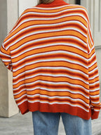 Striped Mock Neck Long Sleeve Sweater (7)