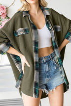 Plaid Button Down Collared Jacket (26)
