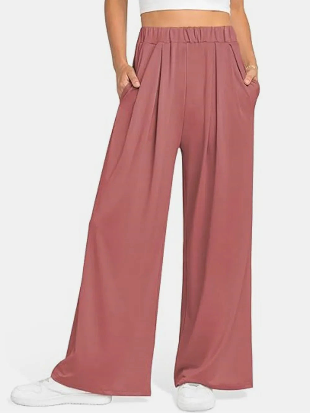 Elastic Waist Wide Leg Pants (21)