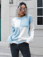 Contrast Drop Shoulder Sweater (8)