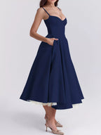 Sweetheart Neck A-line Midi Dress (31)