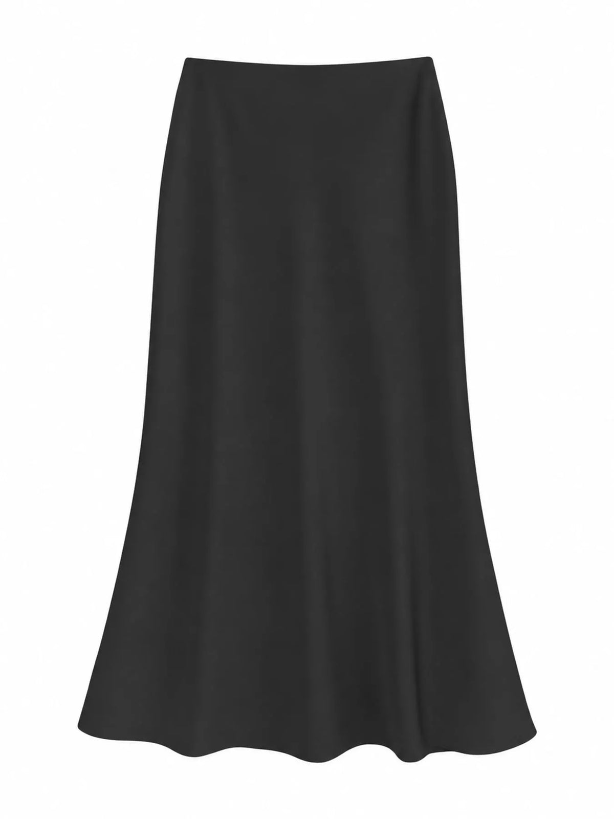 Full Size High-waisted Satin Midi Skirt Plus (3)